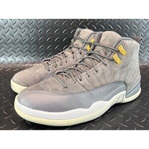 Jordan 12 Retro Dark Grey Suede Leather 130960-005 Mens Sneakers size 10